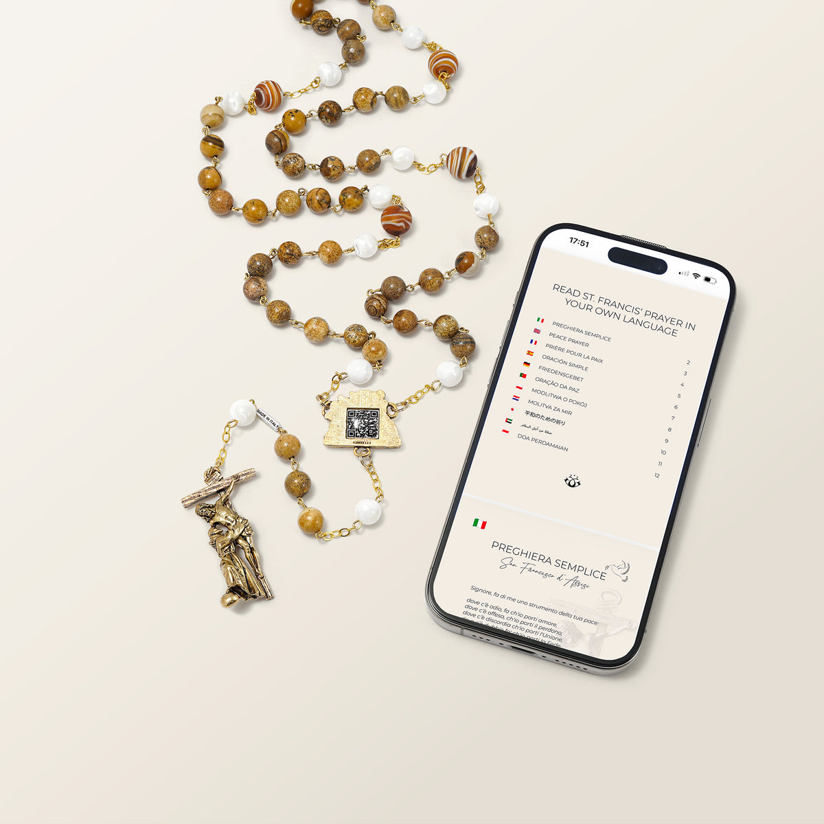 Saint Francis Transitus Rosary | Gold Edition