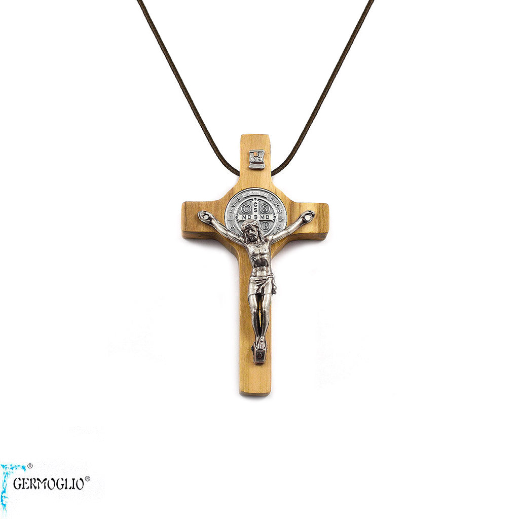 Necklace Cross Olive Wood 2' Made Pendant Jerusalem Inches Bethlehem Holy  Land | eBay