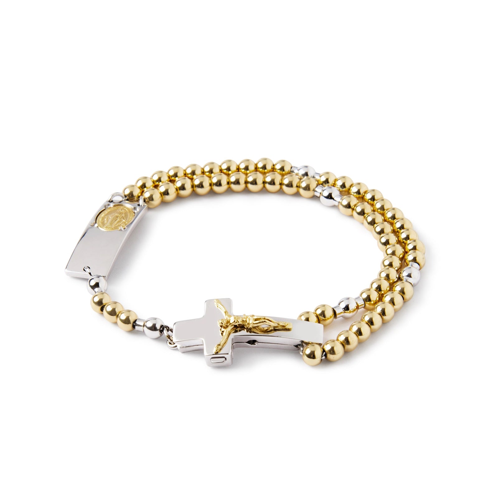 Rosalet® Rosary Bracelet in Sterling Silver and Gold - Prices reserved