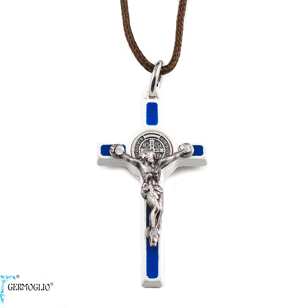 Saint Benedict Crucifix Pendant Traditional Neon & Paracord by Germoglio x Ghirelli, Small