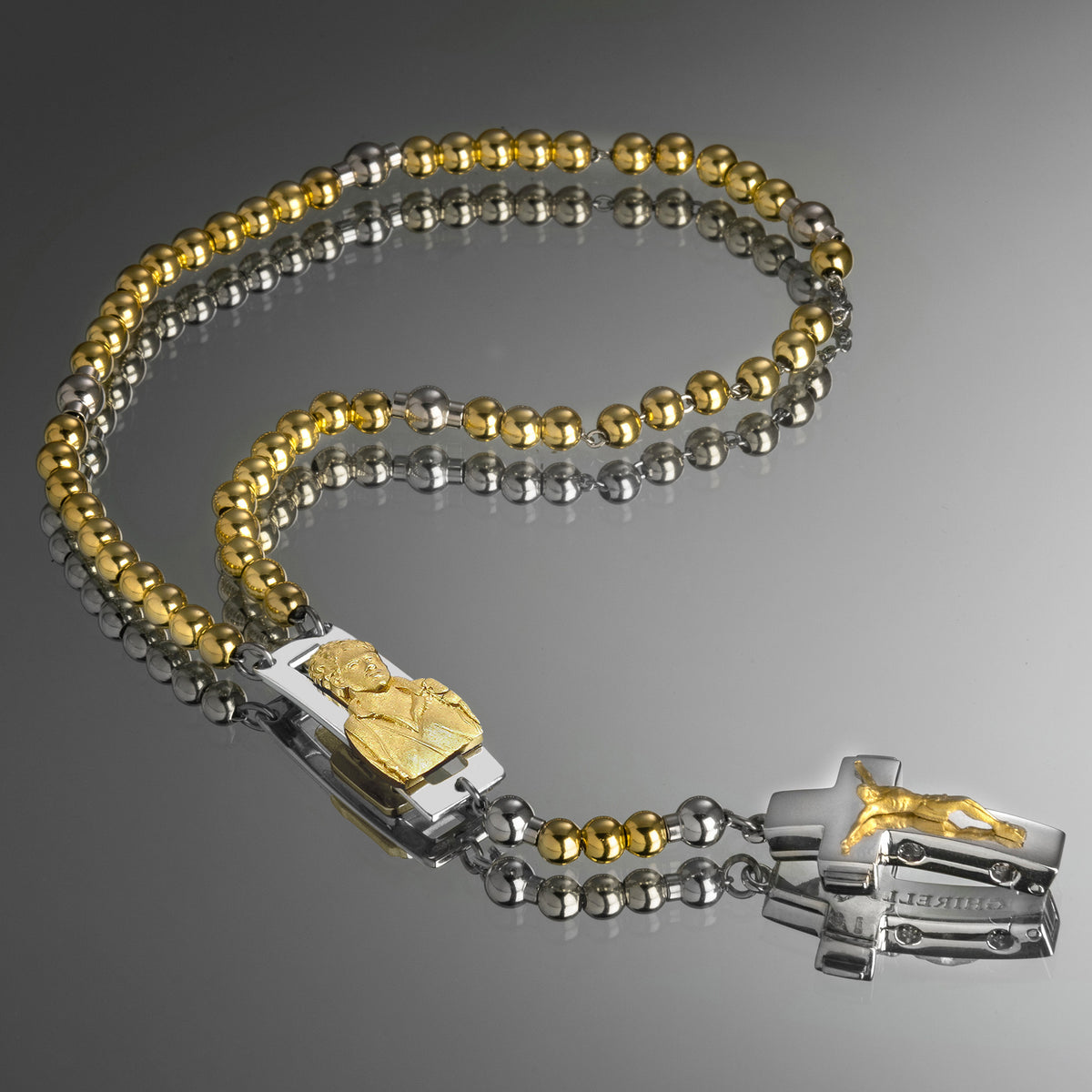 DEVOTIONAL ROSALET® - ROUND GOLD BEADS