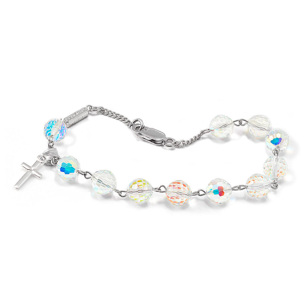 AURORA BOREALIS CRYSTAL BRACELET WITH STERLING SILVER