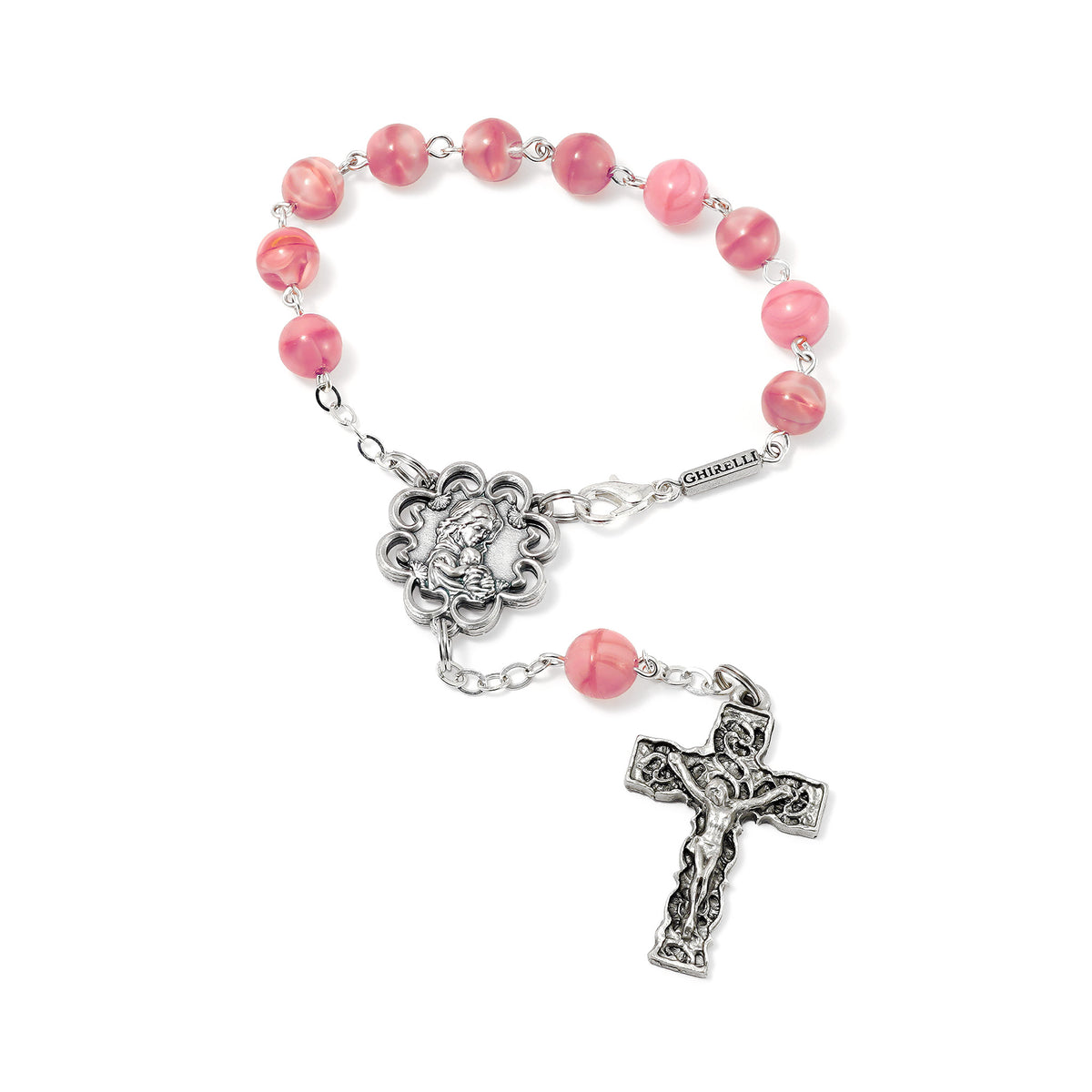 Motherly Embrace Decade Rosary, Blush