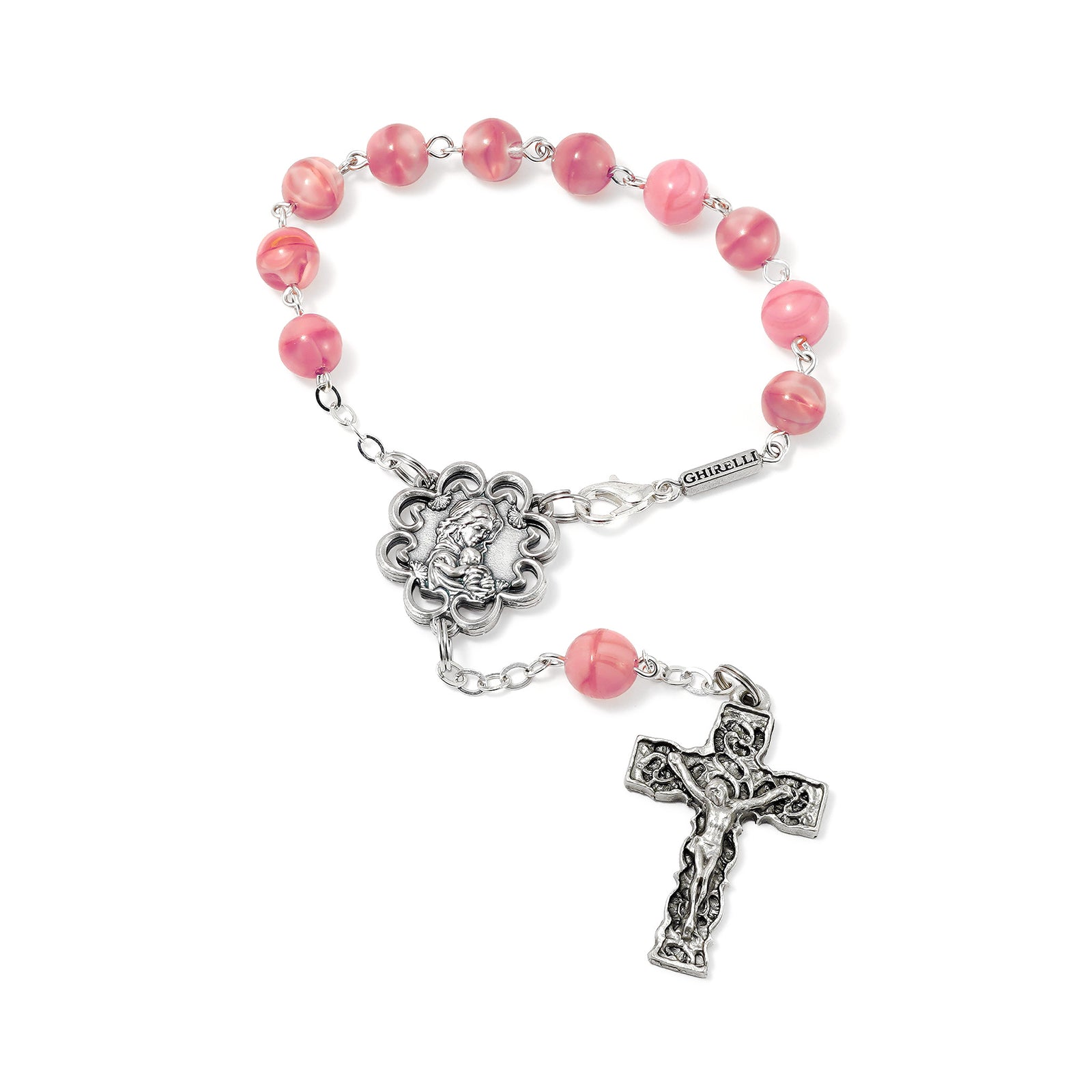 Motherly Embrace Decade Rosary, Blush