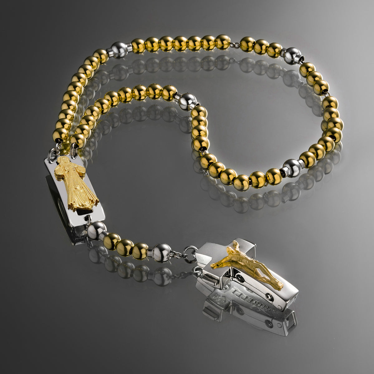 DEVOTIONAL ROSALET® - ROUND GOLD BEADS