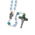 Our Lady of Victories artistic rosary with 100% recycled glass Bohemian beads