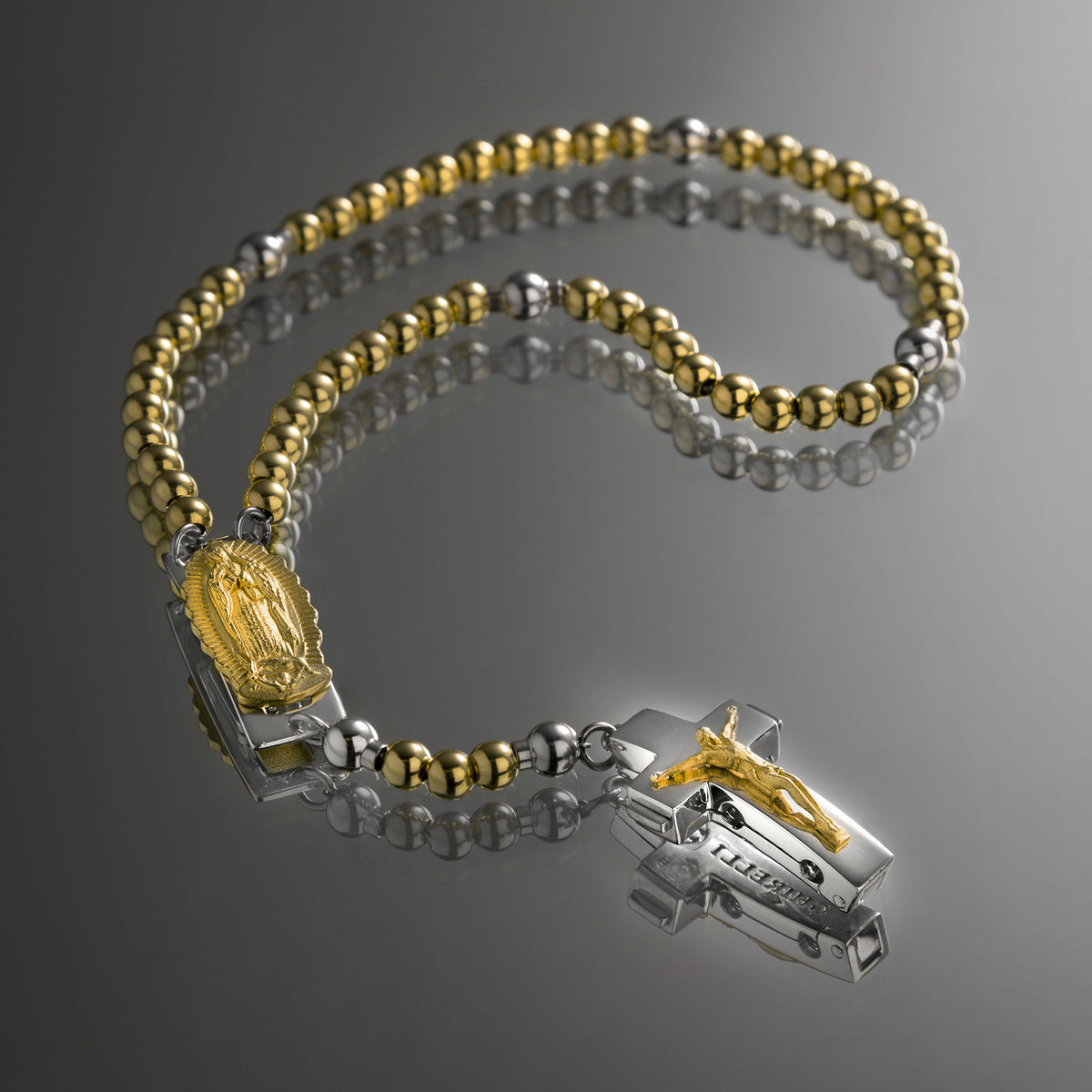 DEVOTIONAL ROSALET® - ROUND GOLD BEADS