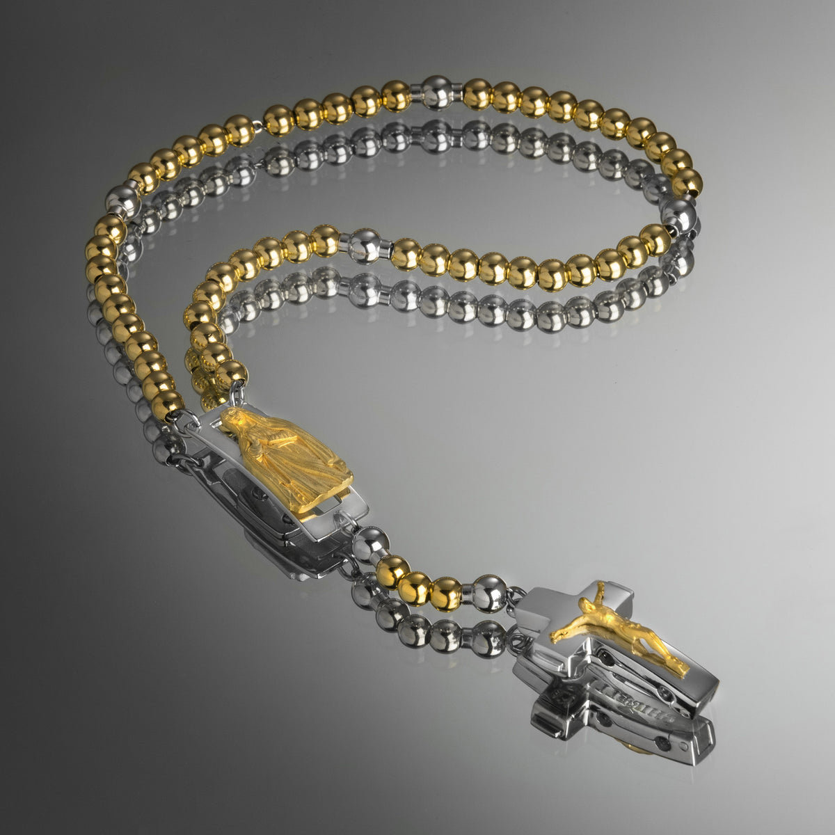 DEVOTIONAL ROSALET® - ROUND GOLD BEADS