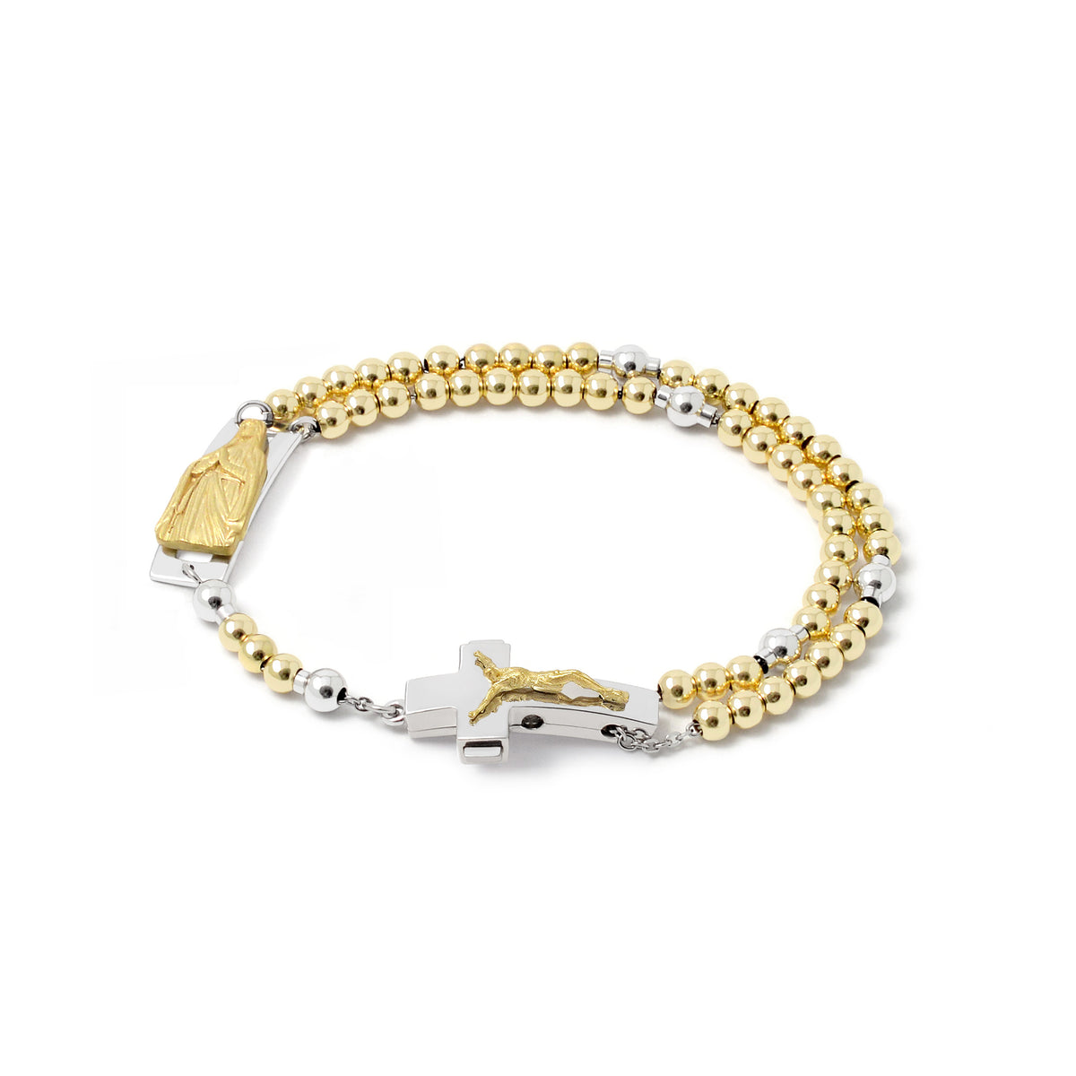 DEVOTIONAL ROSALET® - ROUND GOLD BEADS