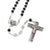 The USA Rosary - Silver with Black Glass