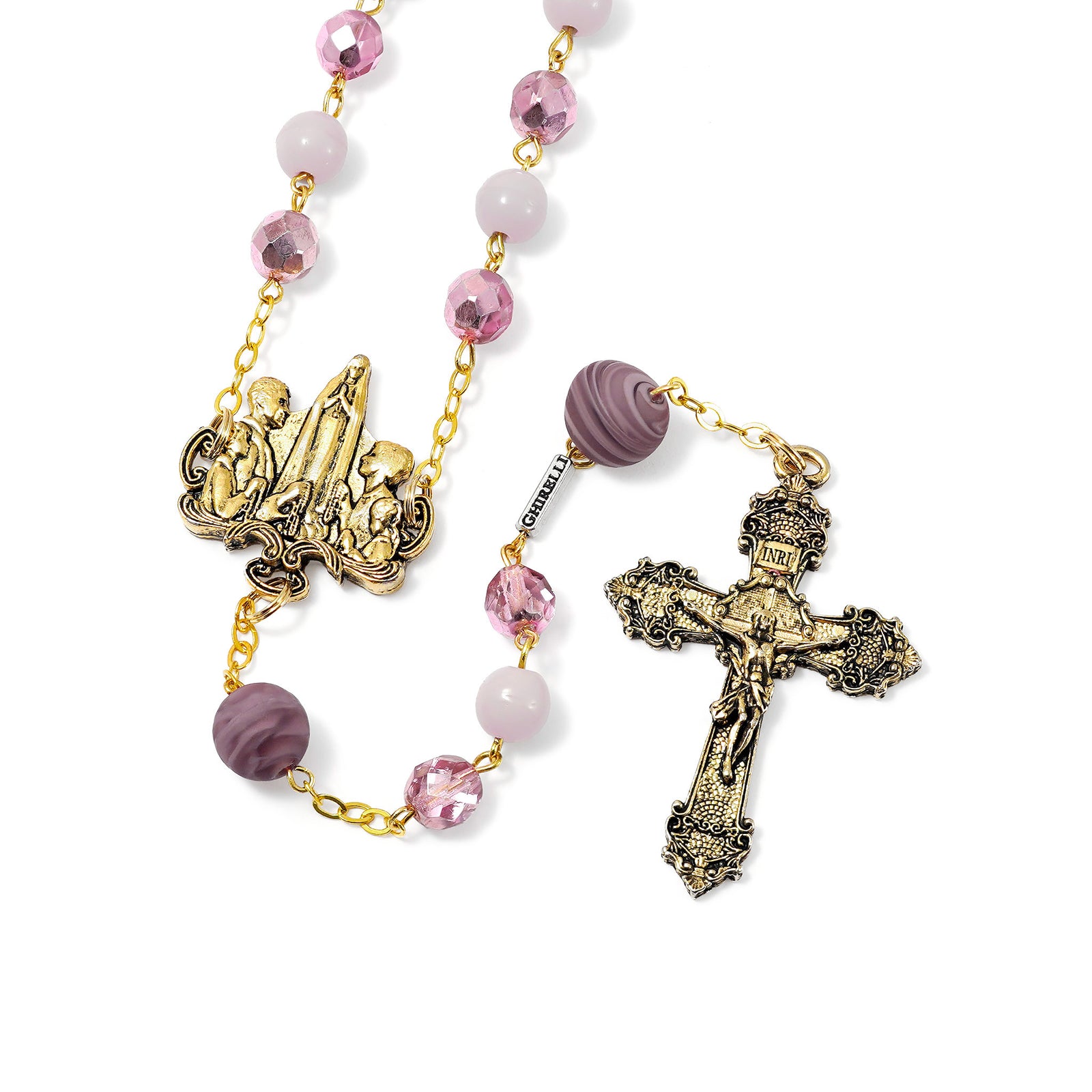 Rosaries for the Family, Pink & Purple Murano Glass