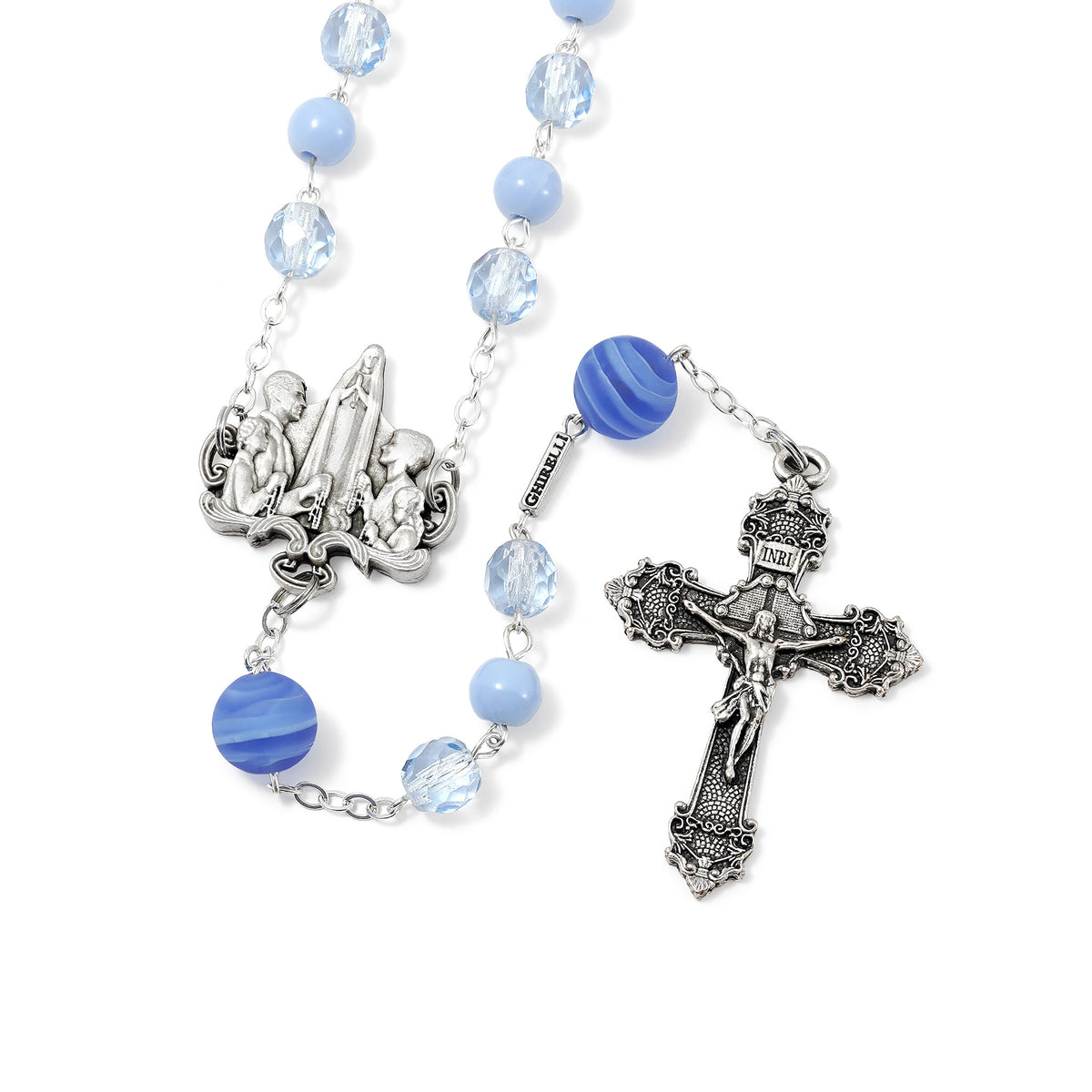 Rosaries for the Family Blue Crystal &amp; Murano Glass