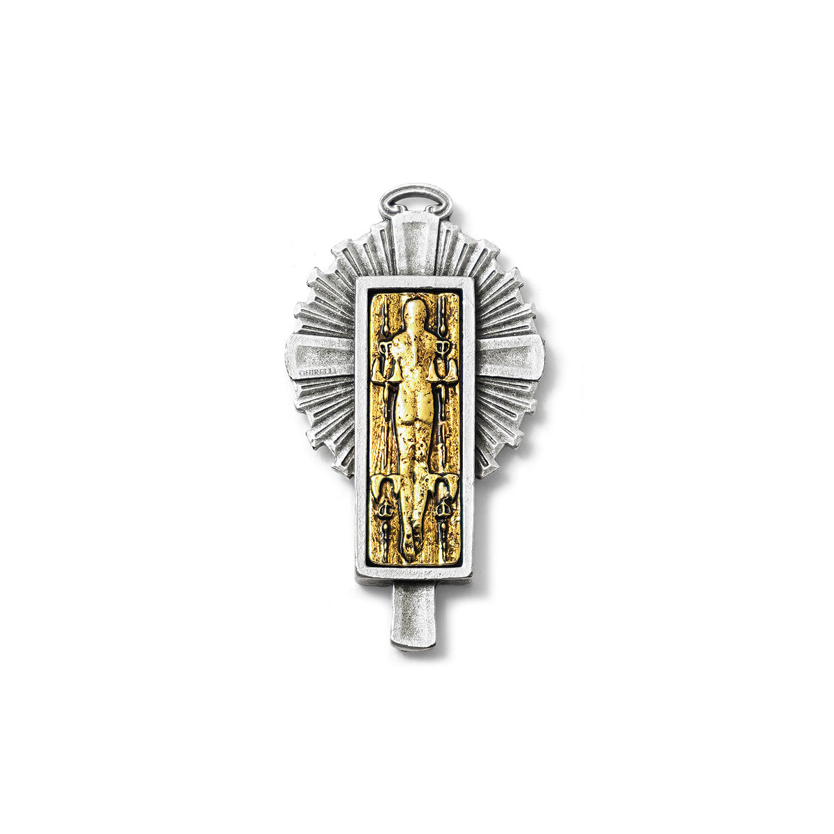 The Holy Shroud Rosary in Antique Silver &amp; Gold