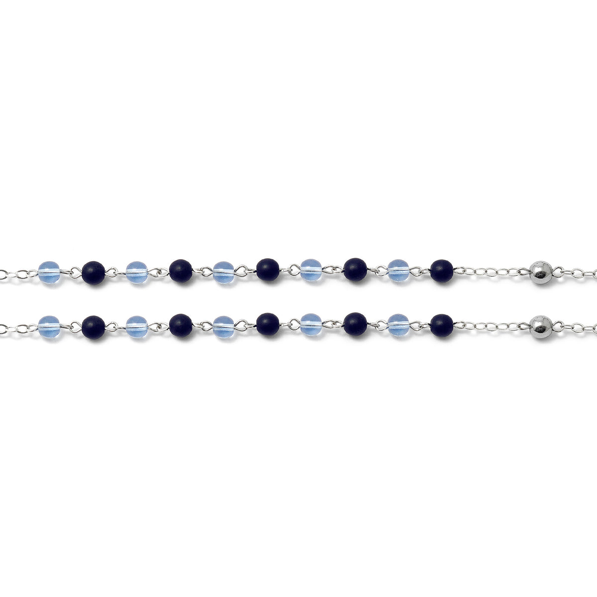 Carlo Acutis rosary with sapphire beads