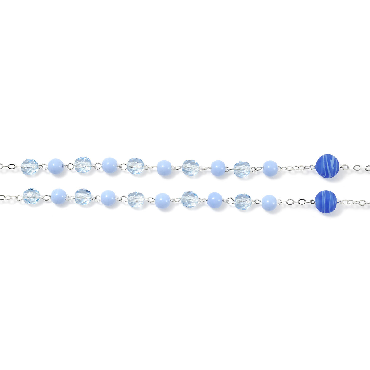 Rosaries for the Family Blue Crystal &amp; Murano Glass
