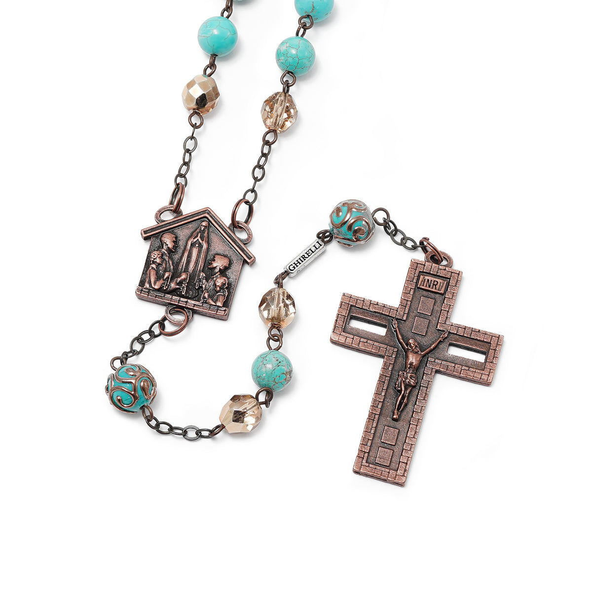 Rosaries for the Family with Aulite Turquoise beads &amp; Copper
