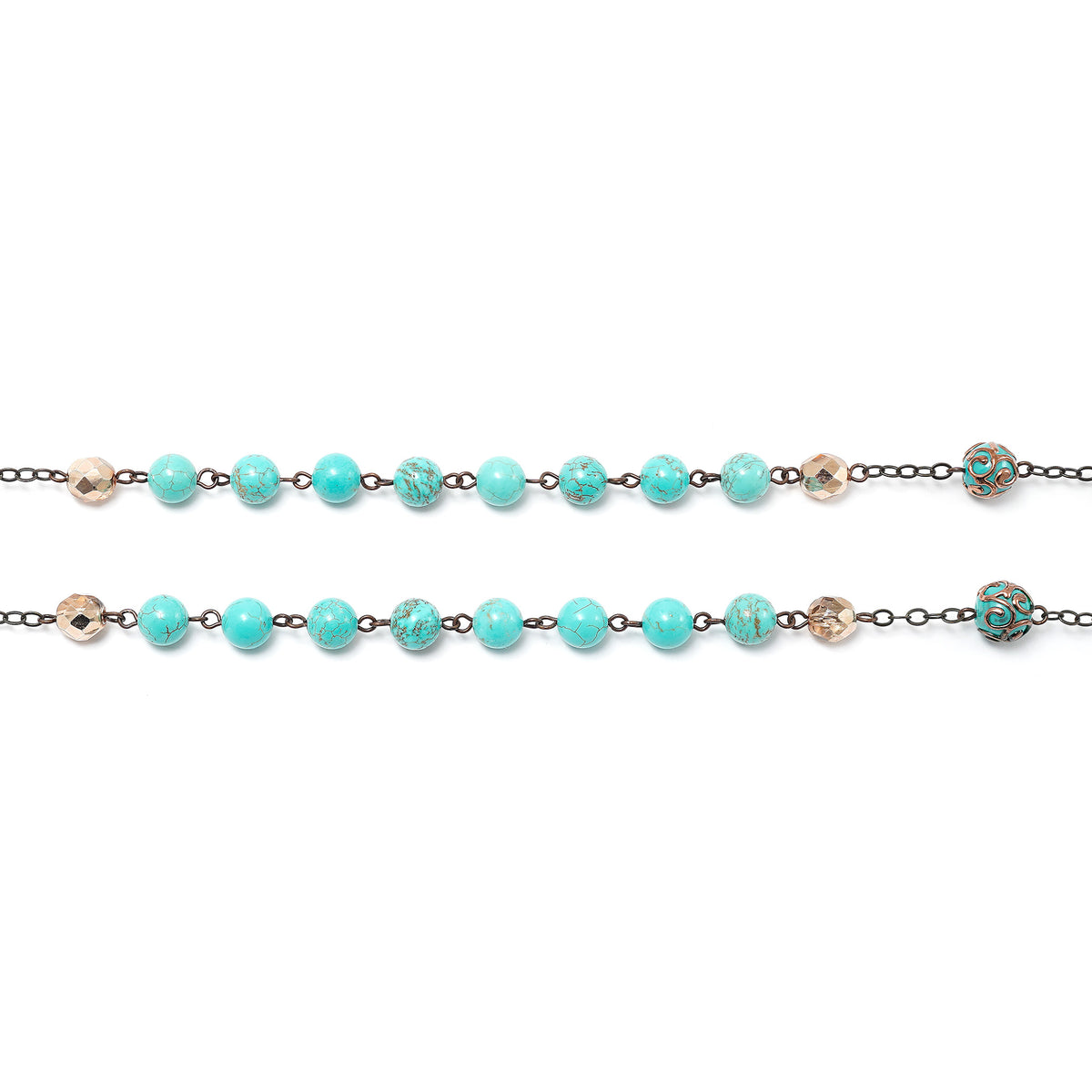 Rosaries for the Family with Aulite Turquoise beads &amp; Copper
