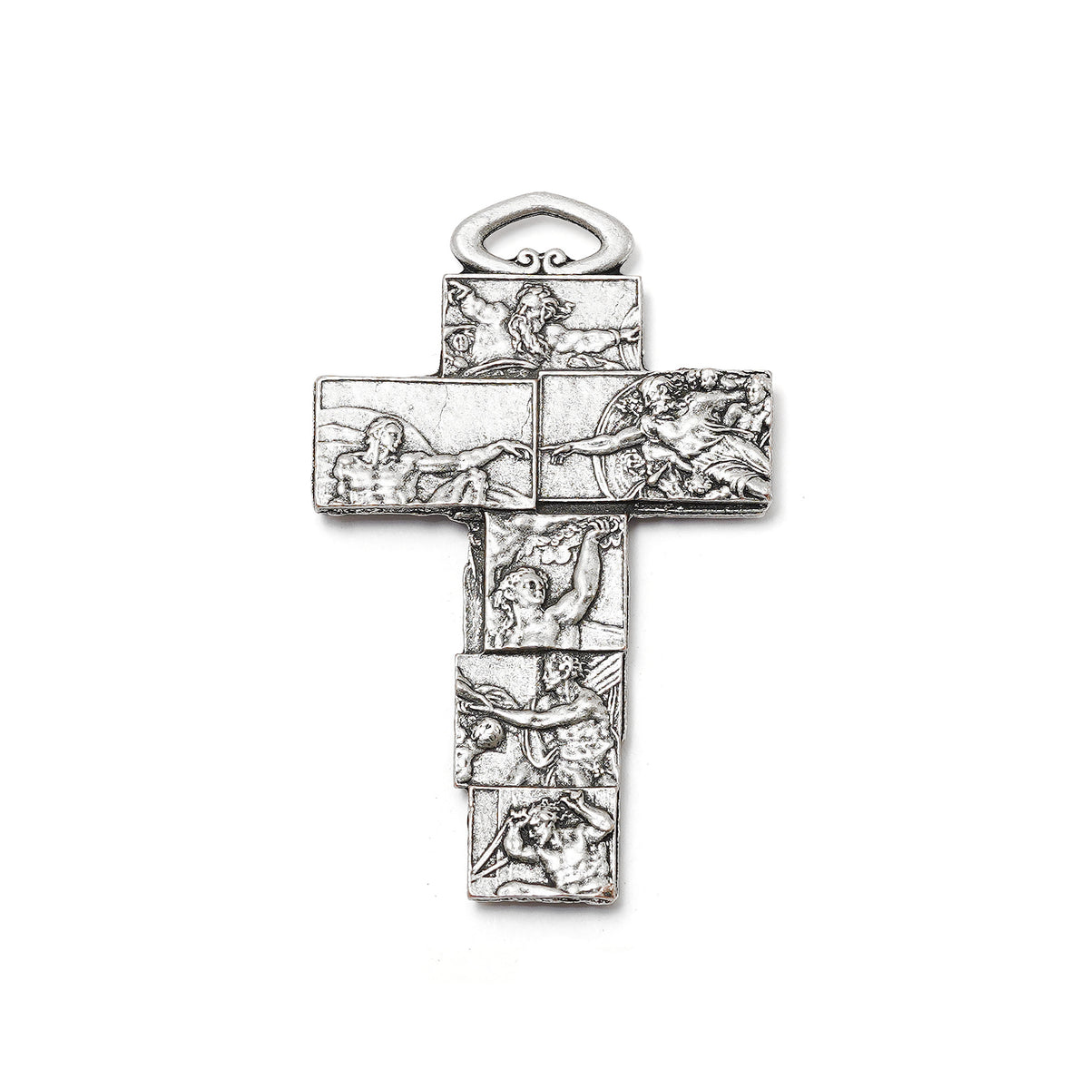 The Sistine Chapel Rosary in Antique Silver with Genuine Murano Glass Beads