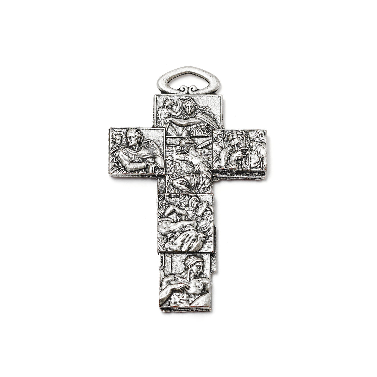 The Sistine Chapel Rosary in Antique Silver with Genuine Murano Glass Beads