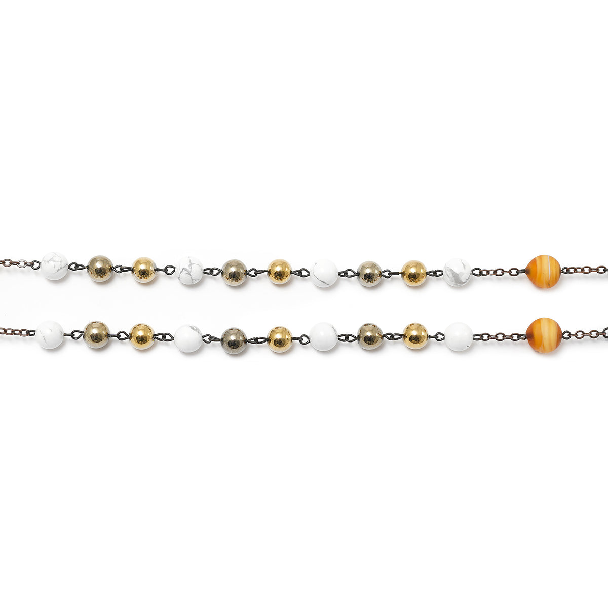 Saint John Paul II Rosary in Antique Copper with Genuine Murano Glass