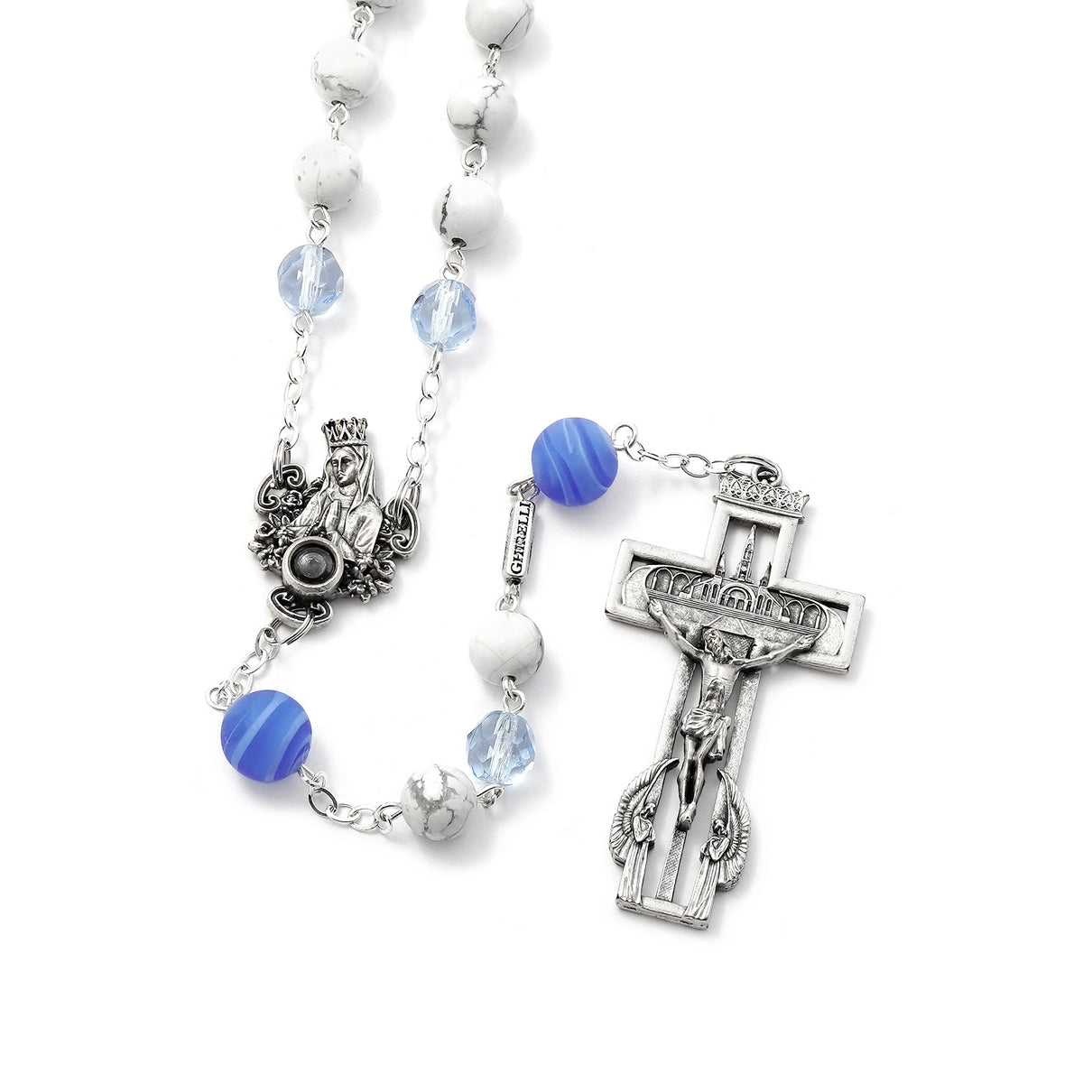 Our Lady of Lourdes 160th Anniversary Rosary with Murano and Crystal