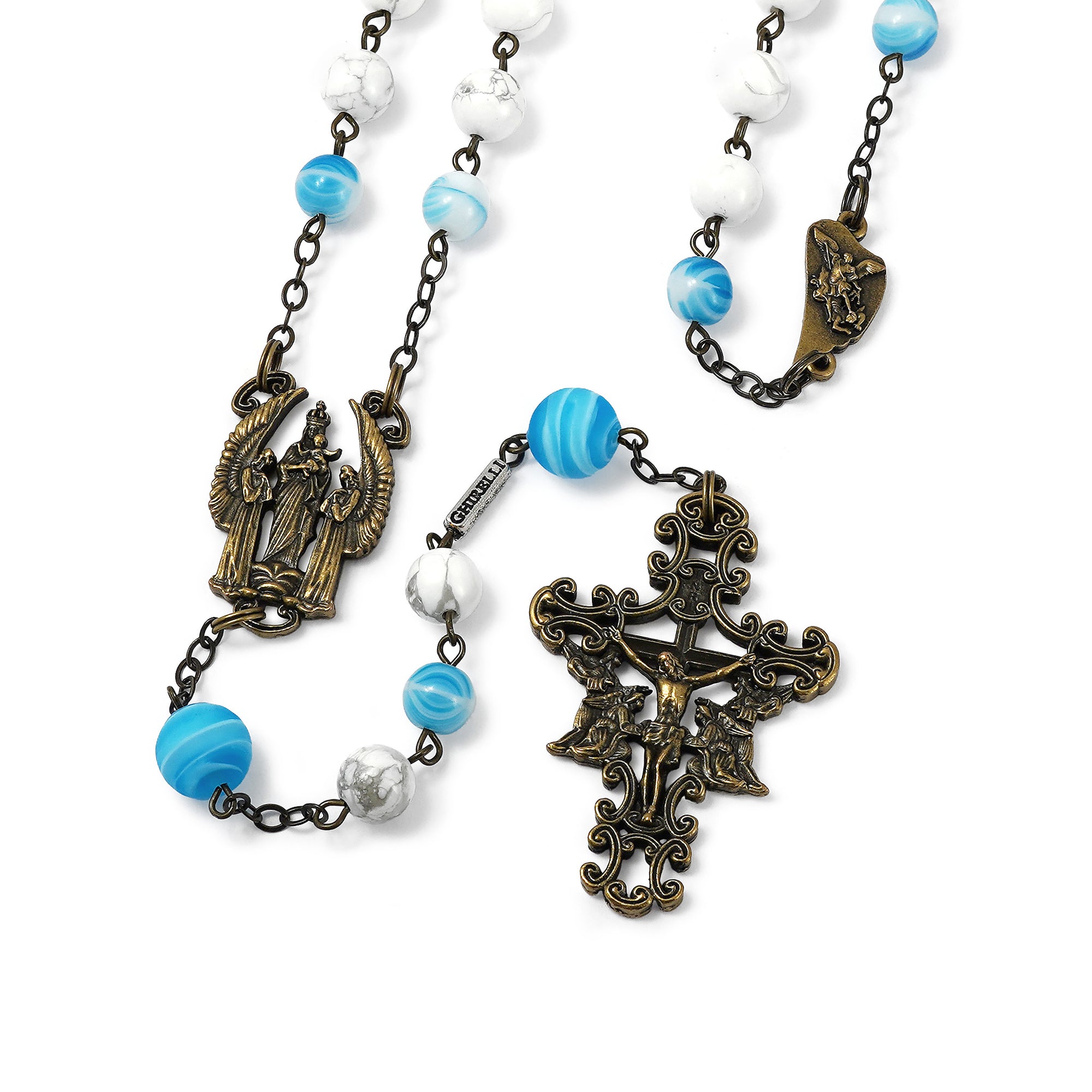 The Holy Angels Rosary in Antique Bronze