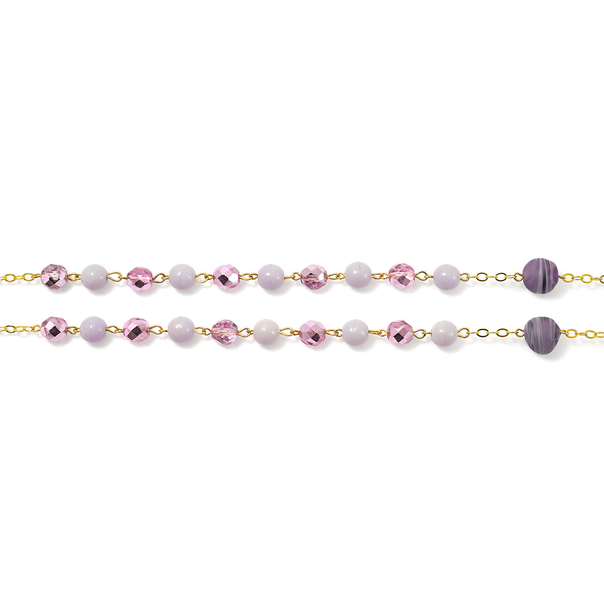 Rosaries for the Family, Pink &amp; Purple Murano Glass