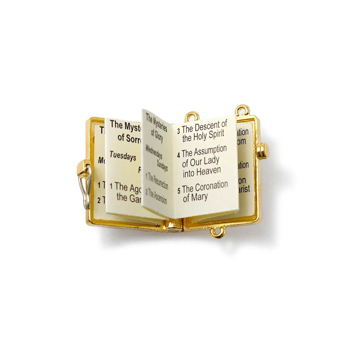 Lourdes Mysteries Booklet Murano Beads &amp; Gold Rosary