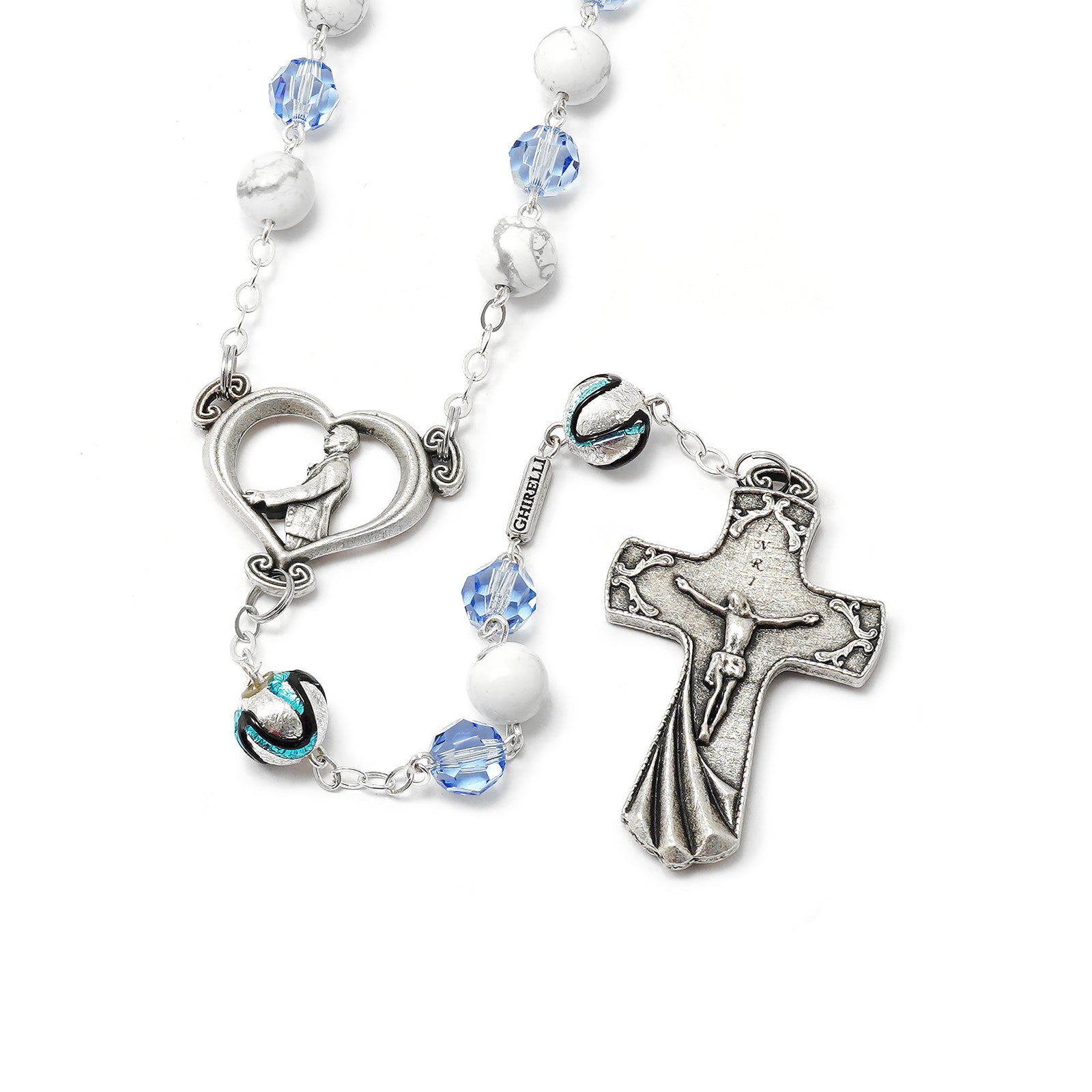 Wedding Rosary for the Groom with Crystal Elements
