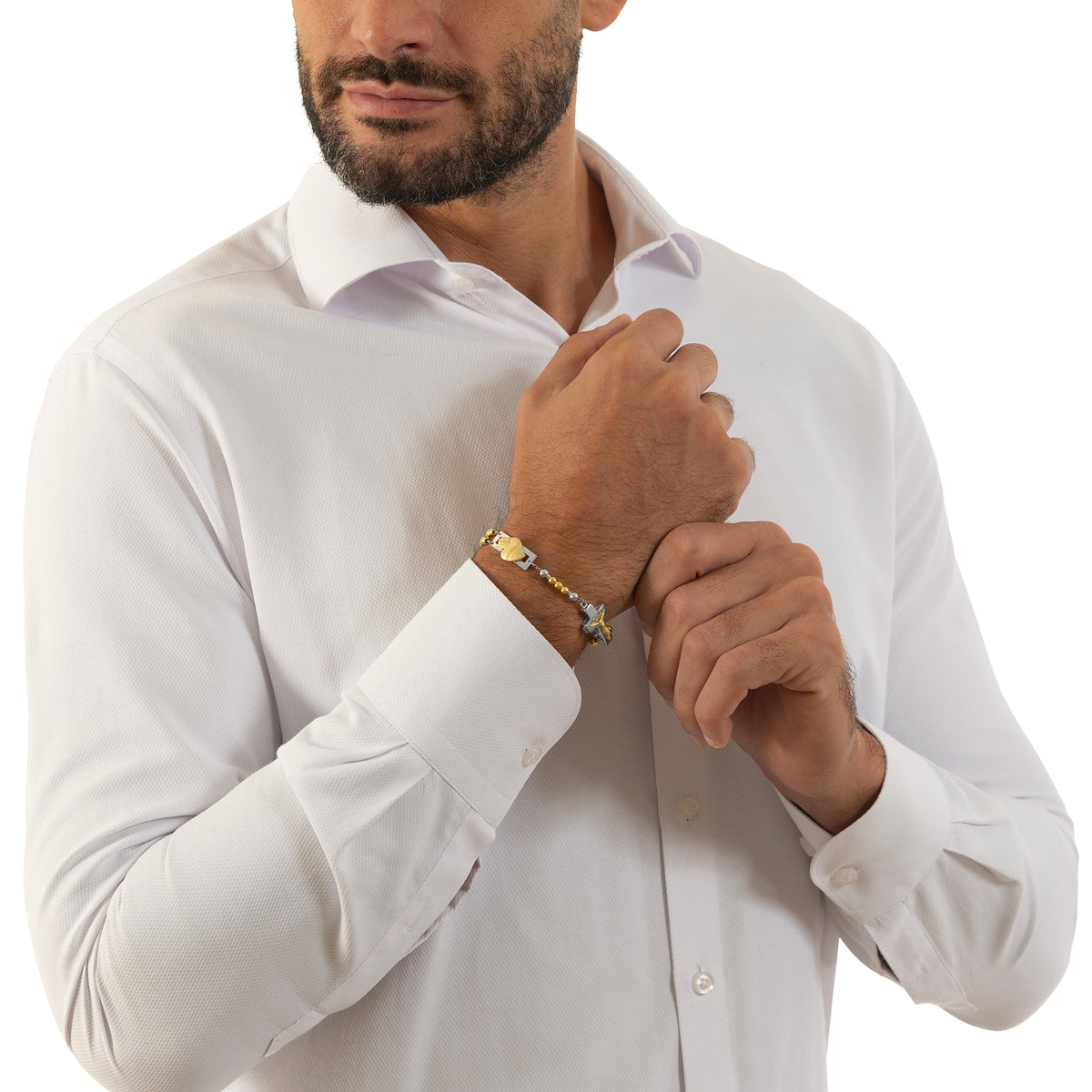 DEVOTIONAL ROSALET® - ROUND GOLD BEADS