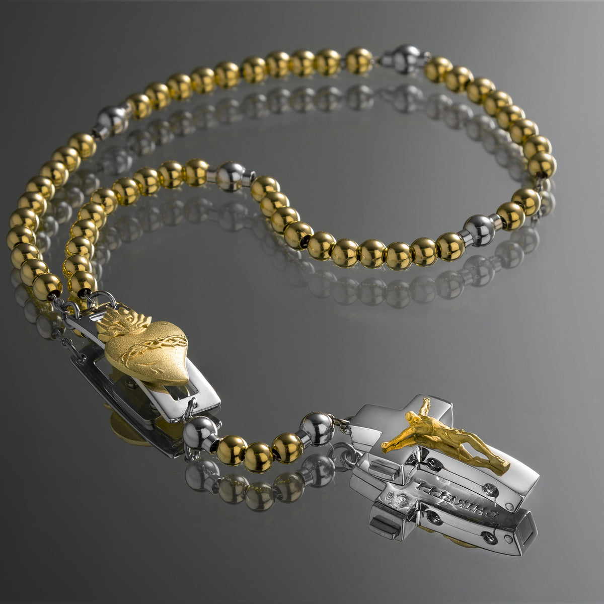 DEVOTIONAL ROSALET® - ROUND GOLD BEADS