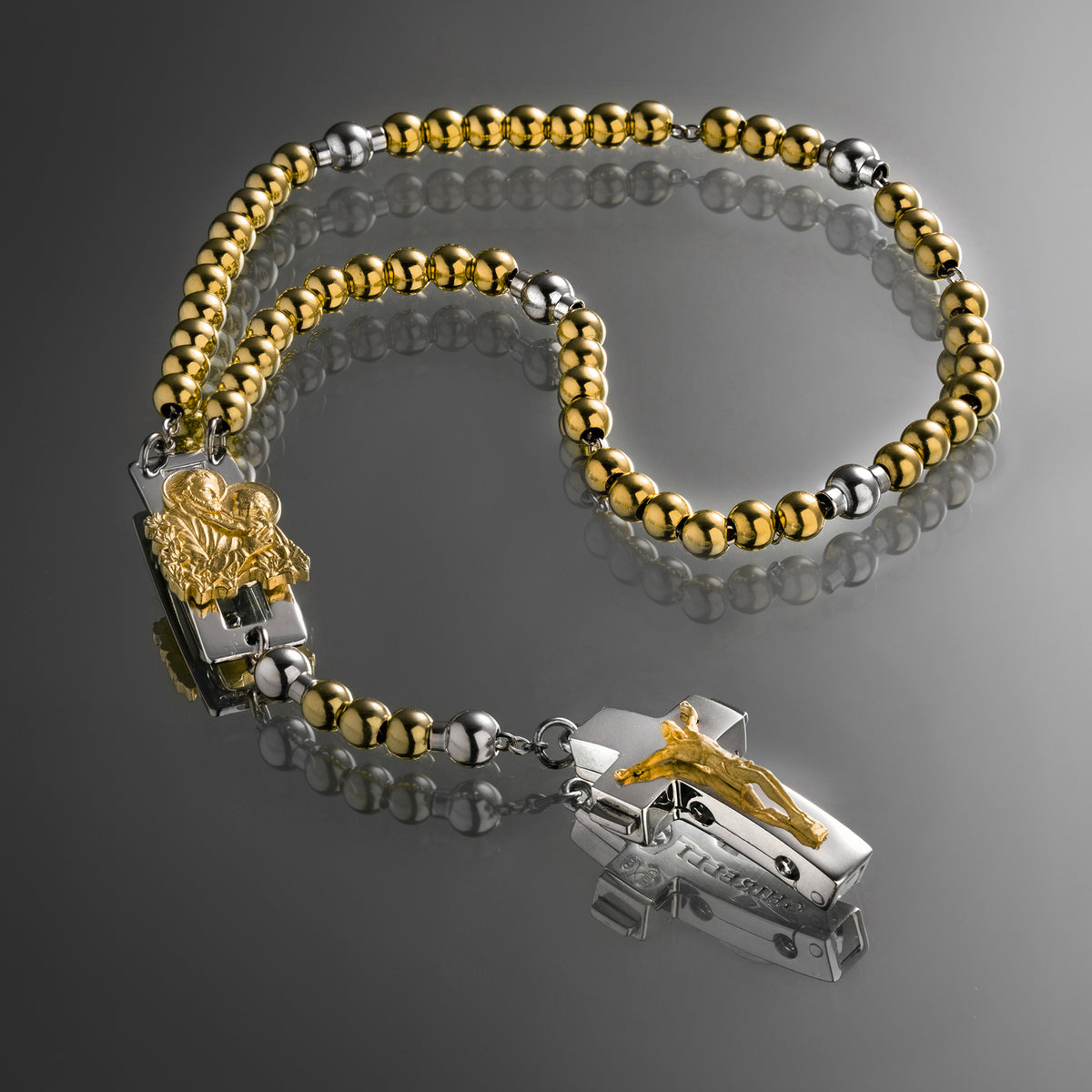 DEVOTIONAL ROSALET® - ROUND GOLD BEADS