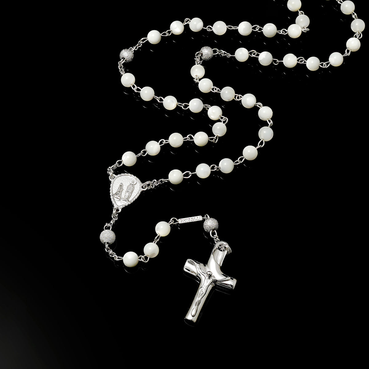 Precious Mother-of-Pearl &amp; Sterling Silver Rosary