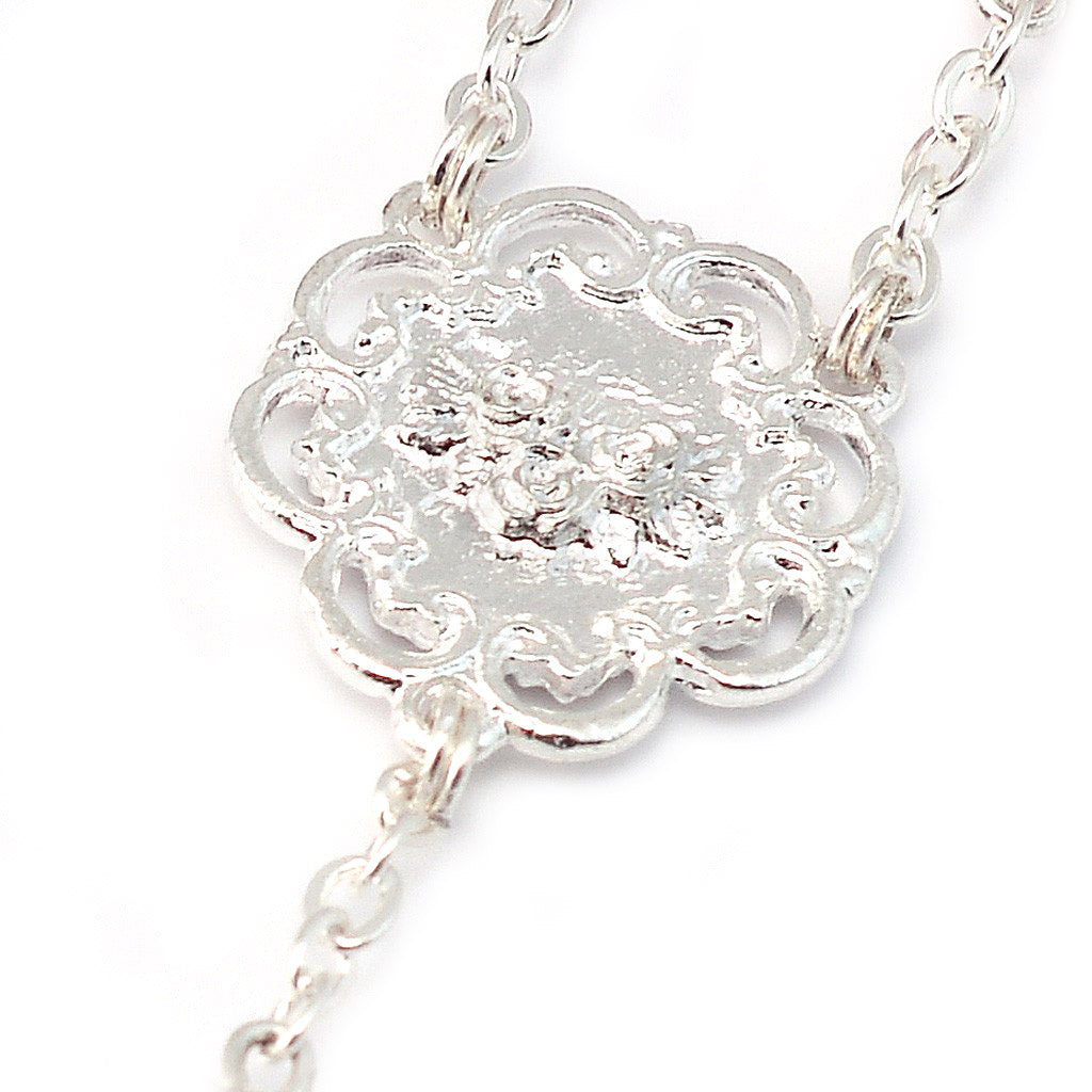 Mary&#39;s Motherly Love Collection Lilac &amp; Silver Rosary