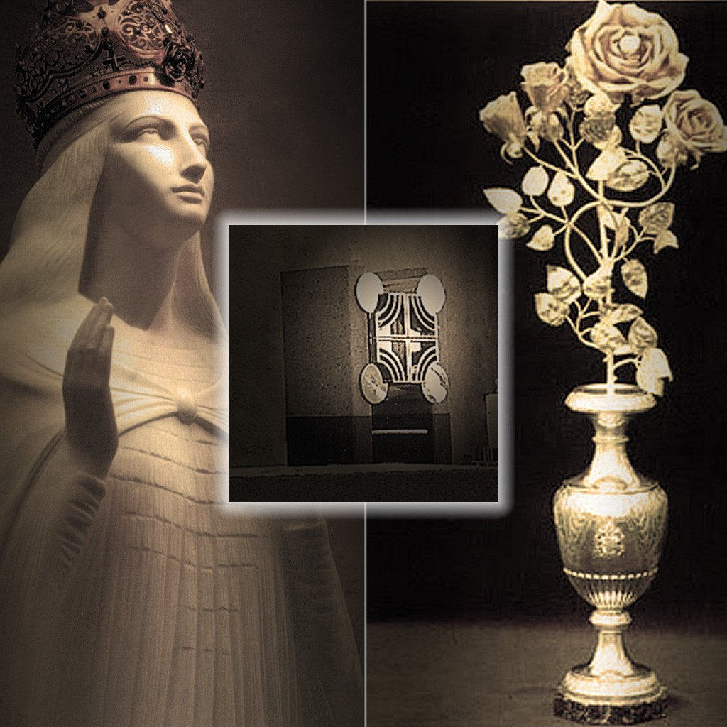 Knock Apparition Celtic Emerald &amp; Gold Rosary - 7mm