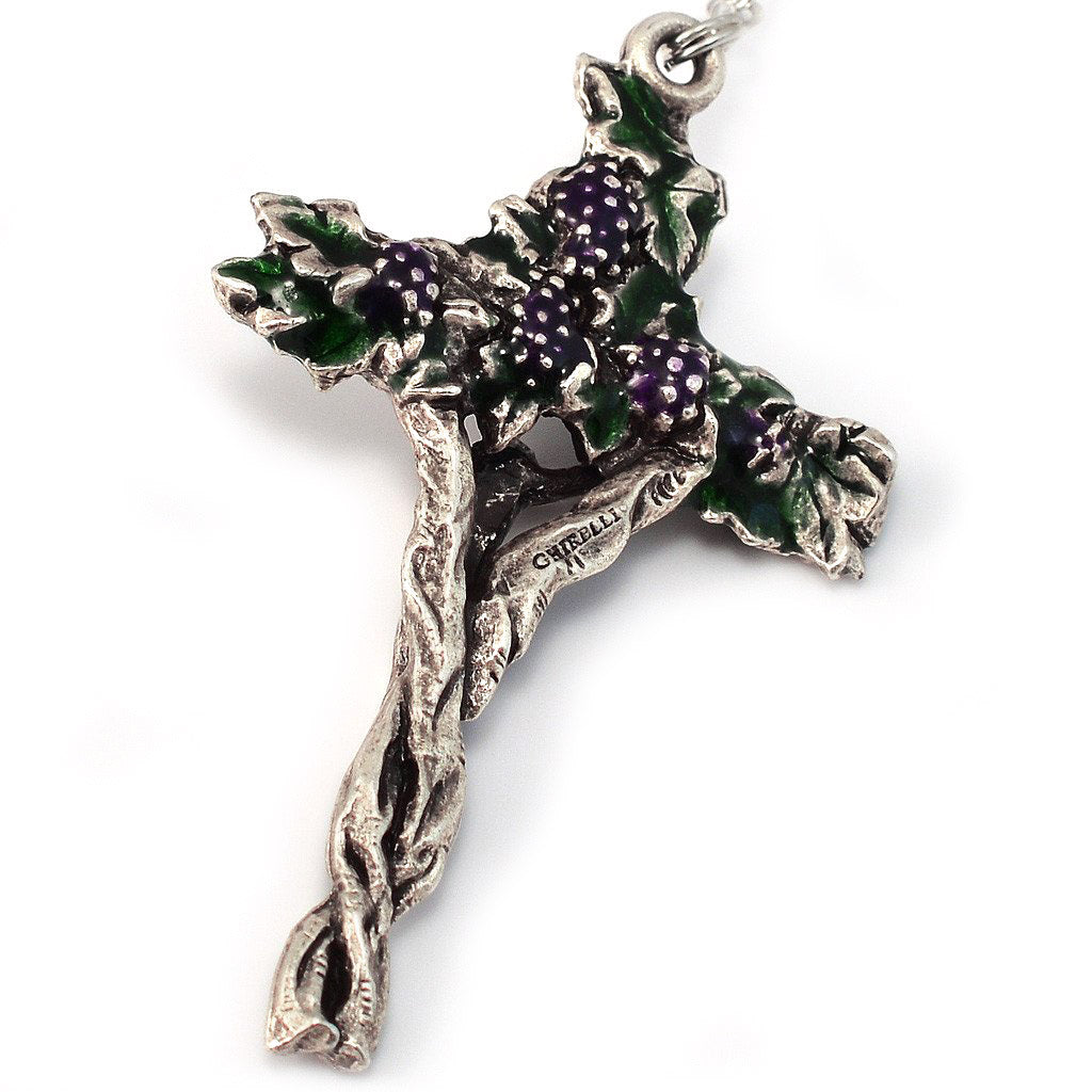 Holy Communion Vine &amp; Branches Aurora Borealis &amp; Silver Rosary