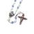 Our Lady of Fatima Rosary with Genuine Murano Beads, Blue & White