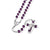 Crystal Heart Rosary with Amethyst & Sterling Silver