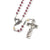 Our Lady of Fatima Rosary with Amethyst Glass Beads & Silver