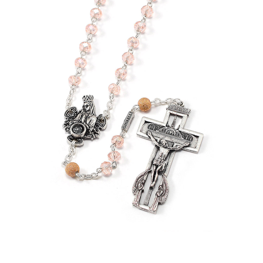 Pearl Rosary Beads Rosary Necklace Catholic Prayer Pink Beads High Quality  Love Heart Christ Prayer Rosary Necklace 