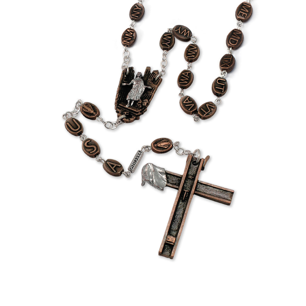 Notre Dame de Paris Cathedral Rosary with Rose Window Beads, Silver -  Ghirelli Rosaries