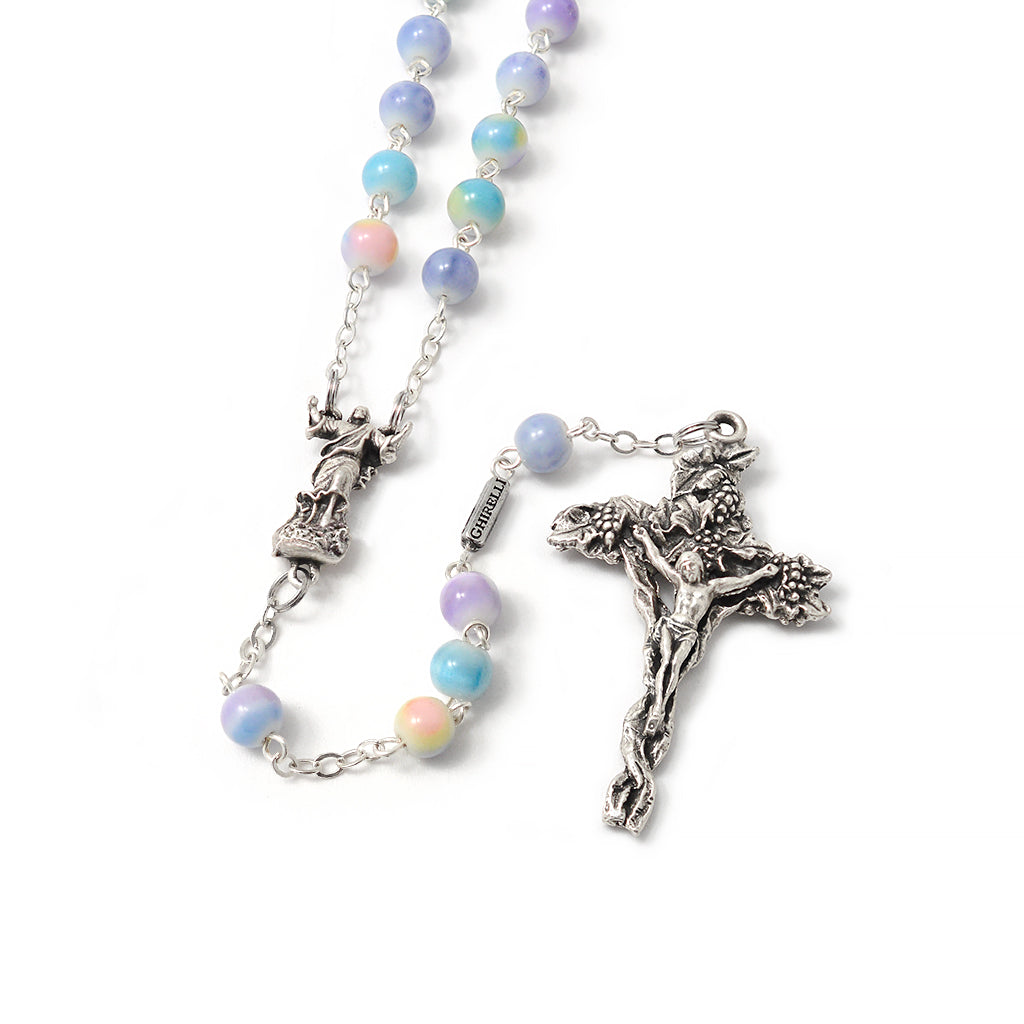 Holy Easter Glass & Silver Rosary