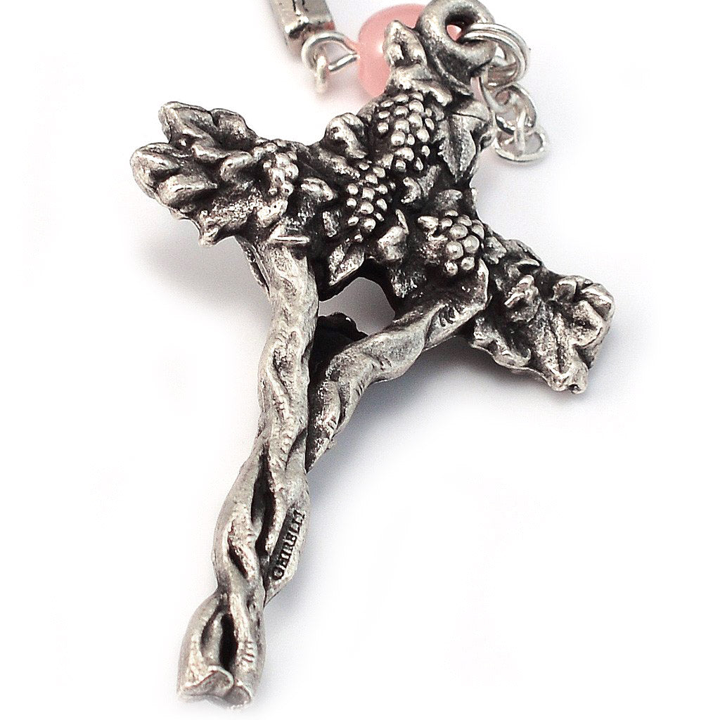 Holy Communion Pastel Glass &amp; Silver Rosary