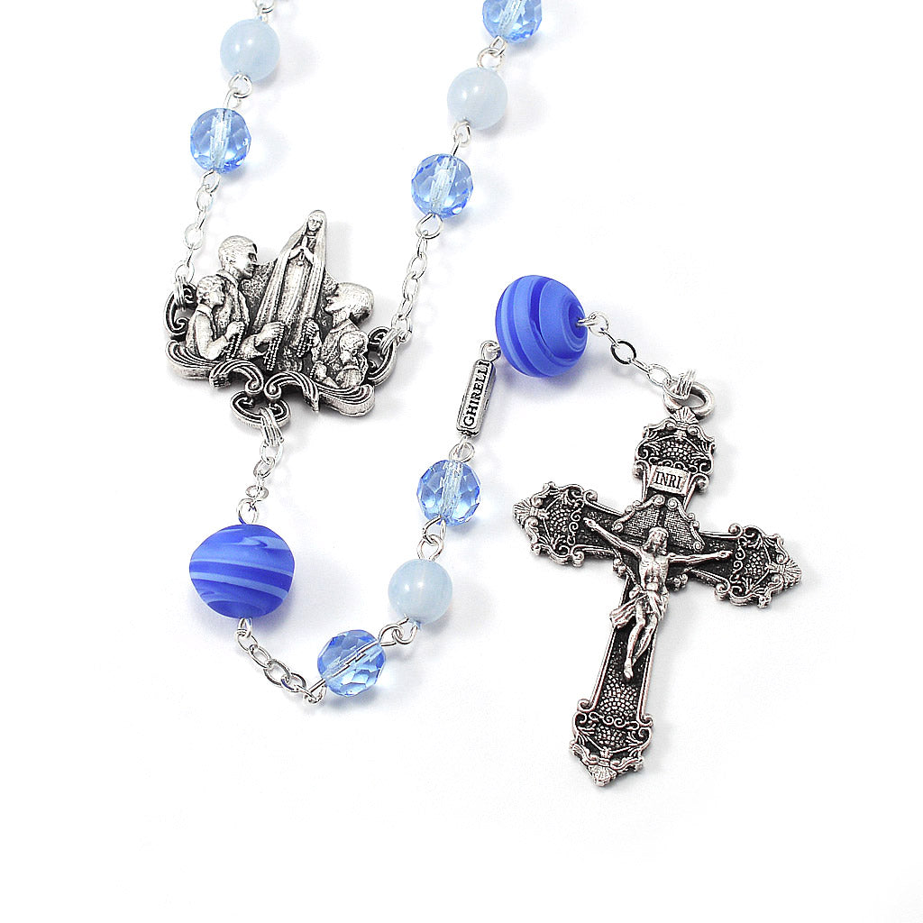 Rosaries for the Family Blue Crystal &amp; Murano Glass