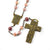 The Sistine Chapel Rosary in Antique Bronze with Bohemian Frosted Pink Beads