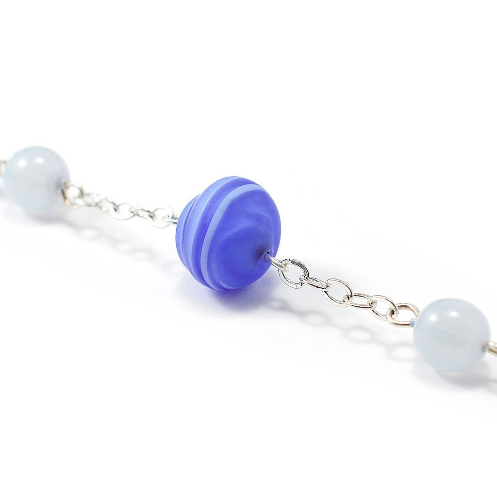 Silver murano deals glass beads