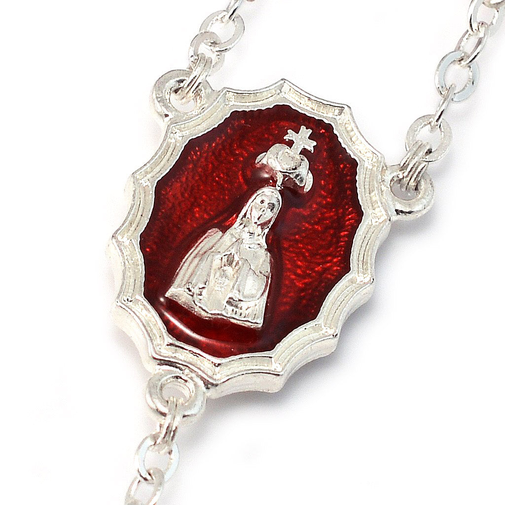 Fatima Crown, Hand Enameled &amp; Silver Rosary