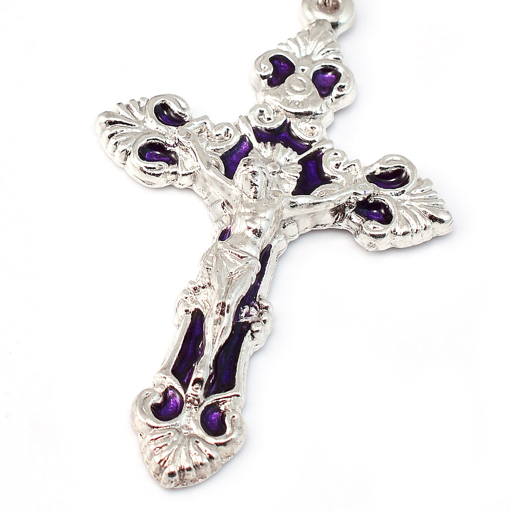 Mary&#39;s Motherly Love Collection Lilac &amp; Silver Rosary
