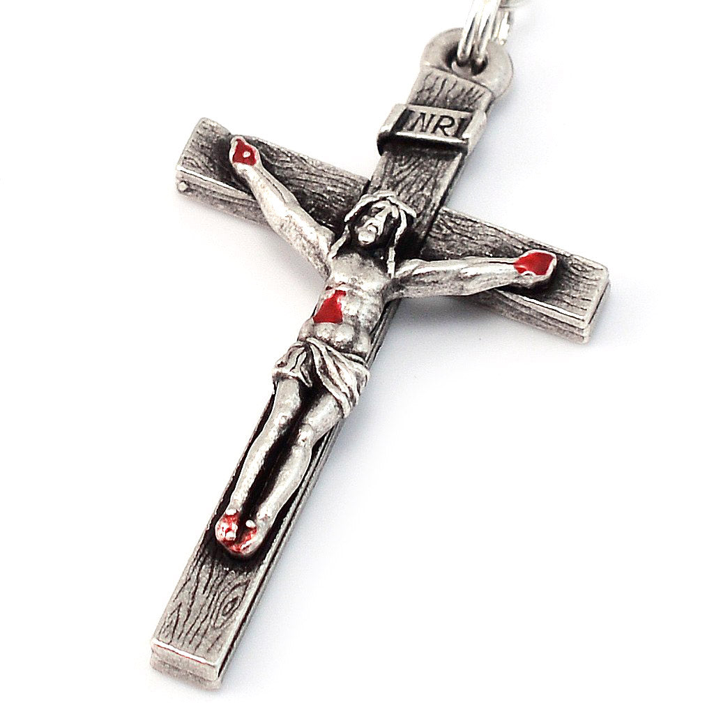 Saint Pio of Pietrelcina White &amp; Silver Rosary