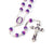 Lourdes Virgo Maria Roses Violet Two-Toned Glass Rosary